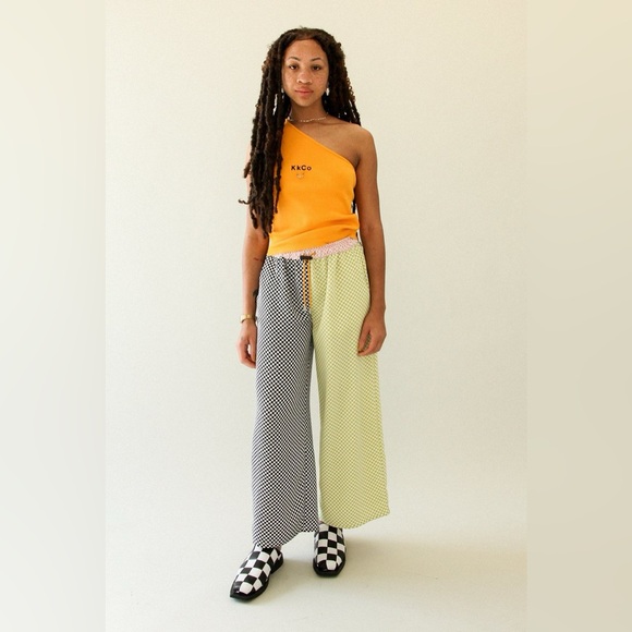 KkCo Two-Tone Mixed Checker Lounge Pants - Picture 2 of 10